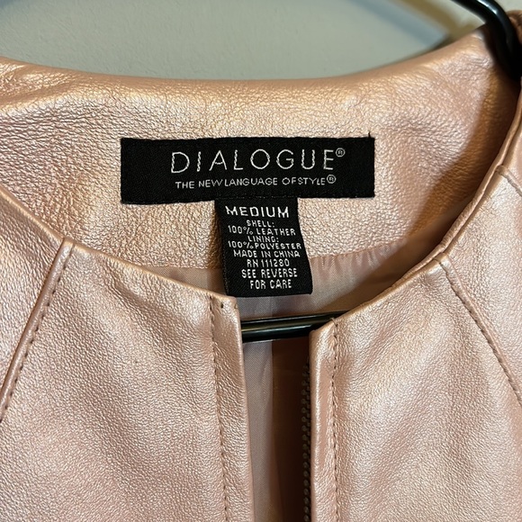 Dialogue Pink Authentic Leather Jacket Size Medium - Picture 2 of 16